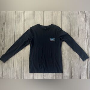 Vineyard Vines  Boys T-Shirt Logo Navy Blue Size M (12-14) Long Sleeve Colorado